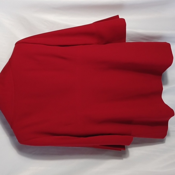 Le Suit Women's Red Long Blazer Jacket, Polyester, 14 - Picture 7 of 8